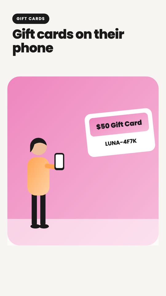 A salon's wallet pass on an iPhone: logo, colour, visits, gift balance and the next appointment.